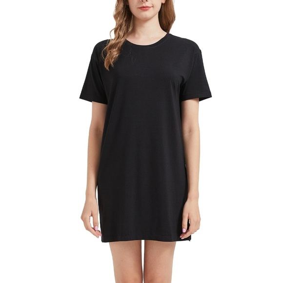 Veronica M Black T-Shirt Dress Size XS Made in USA Stretch Jersey - Picture 6 of 6